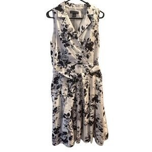 Jessica Howard Floral Tie Waist Fit and Flare Dress Size 10